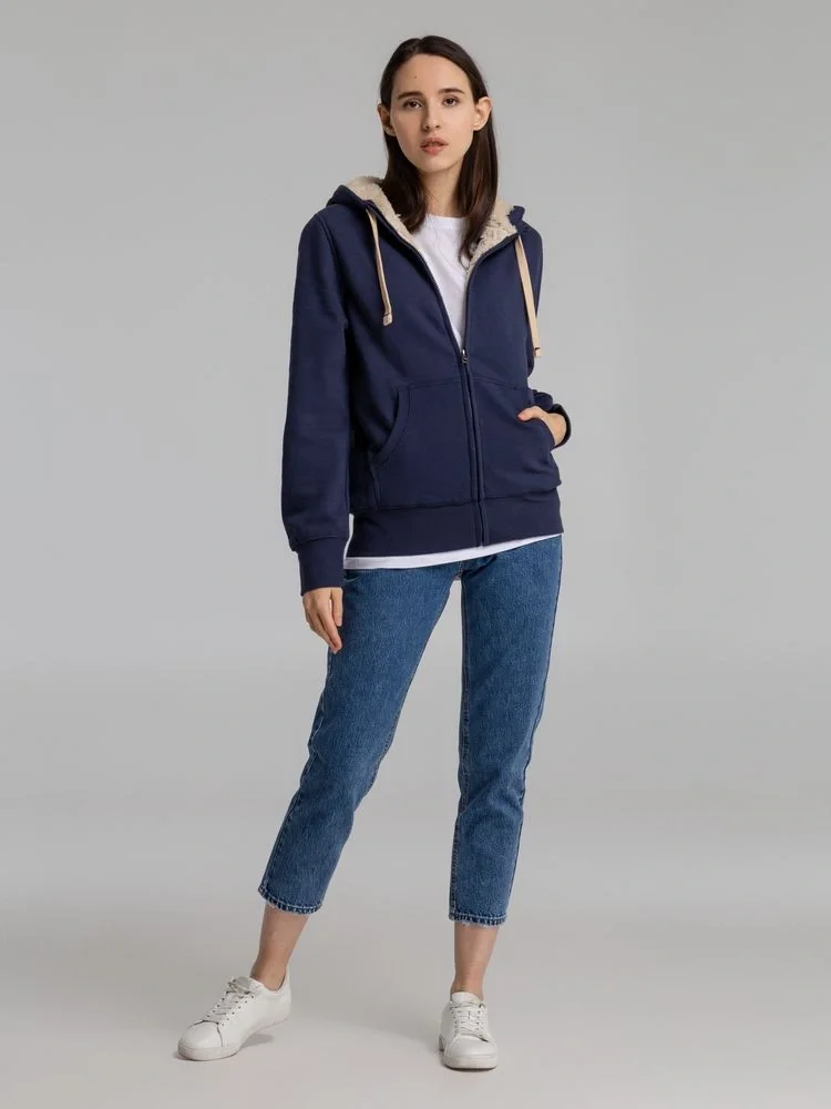 Толстовка унисекс на молнии Sherpa 280, темно-синяя - фото 17