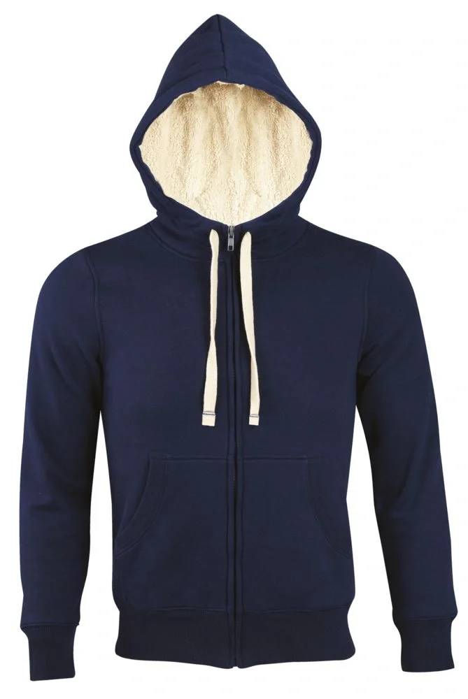 Толстовка унисекс на молнии Sherpa 280, темно-синяя - фото 2