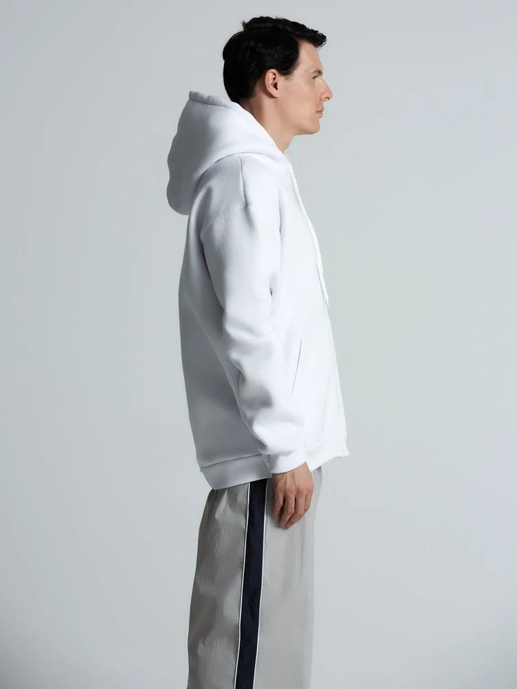 Толстовка унисекс оверсайз Zippy, белая - фото 12