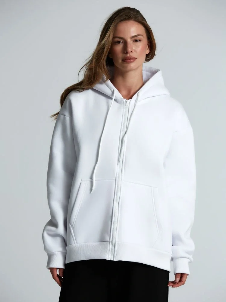 Толстовка унисекс оверсайз Zippy, белая - фото 6