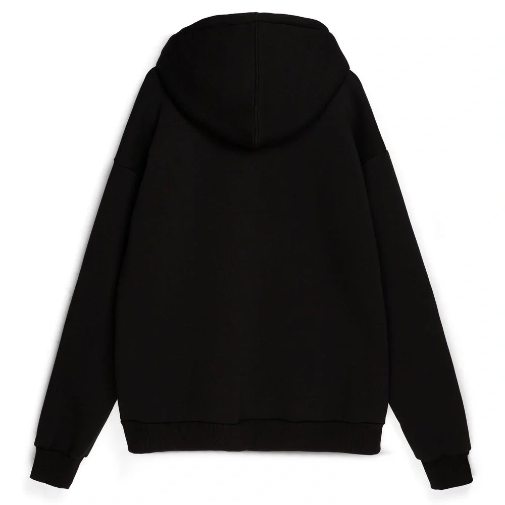 Толстовка унисекс оверсайз Zippy, черная - фото 2