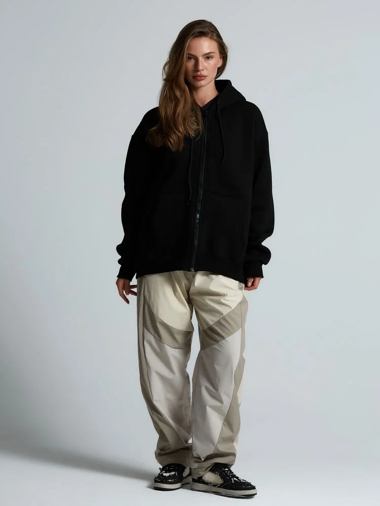 Толстовка унисекс оверсайз Zippy, черная - фото 7