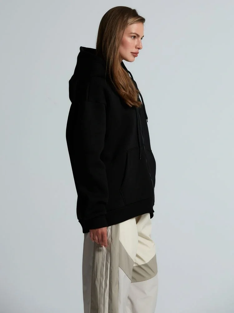 Толстовка унисекс оверсайз Zippy, черная - фото 8