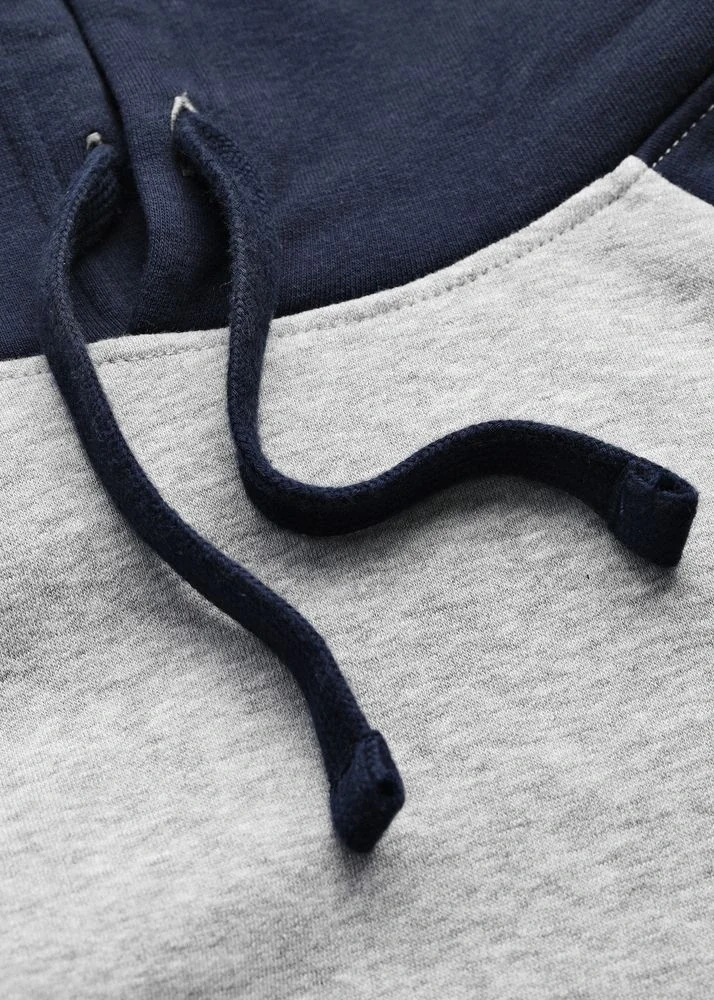 Толстовка унисекс Seattle, серый меланж c темно-синим - фото 12