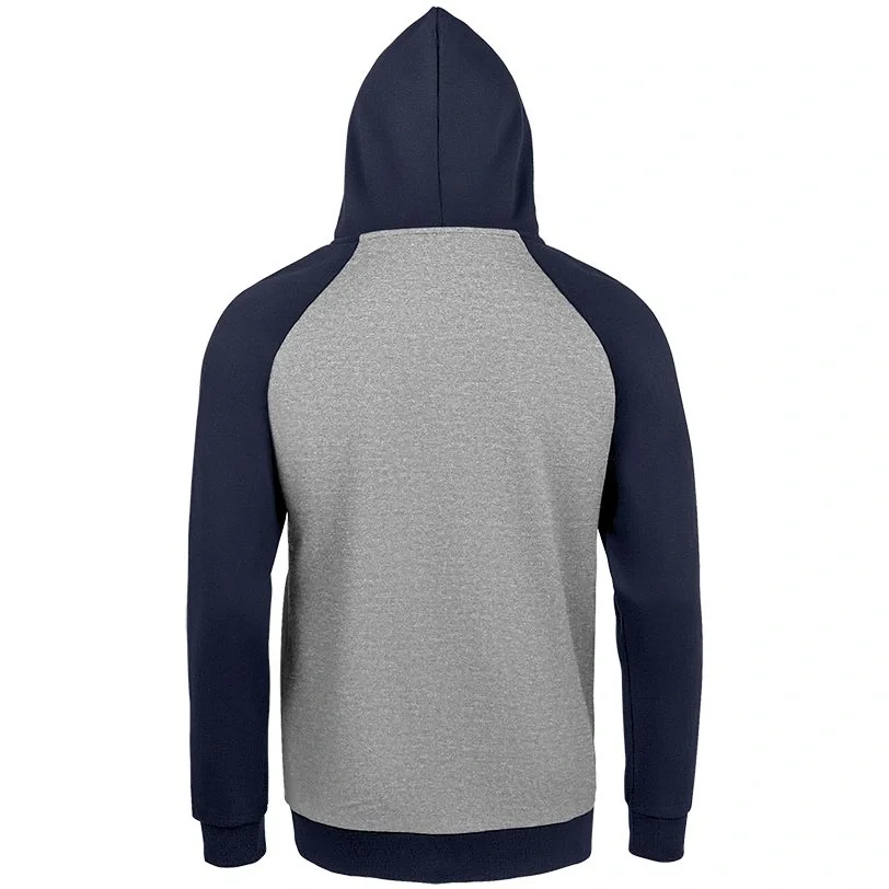 Толстовка унисекс Seattle, серый меланж c темно-синим - фото 3