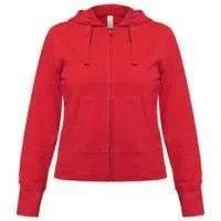 Толстовка женская Hooded Full Zip красная - фото 1