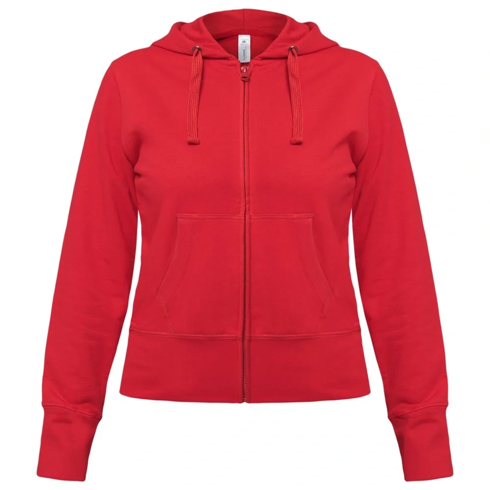 Толстовка женская Hooded Full Zip красная - фото 2