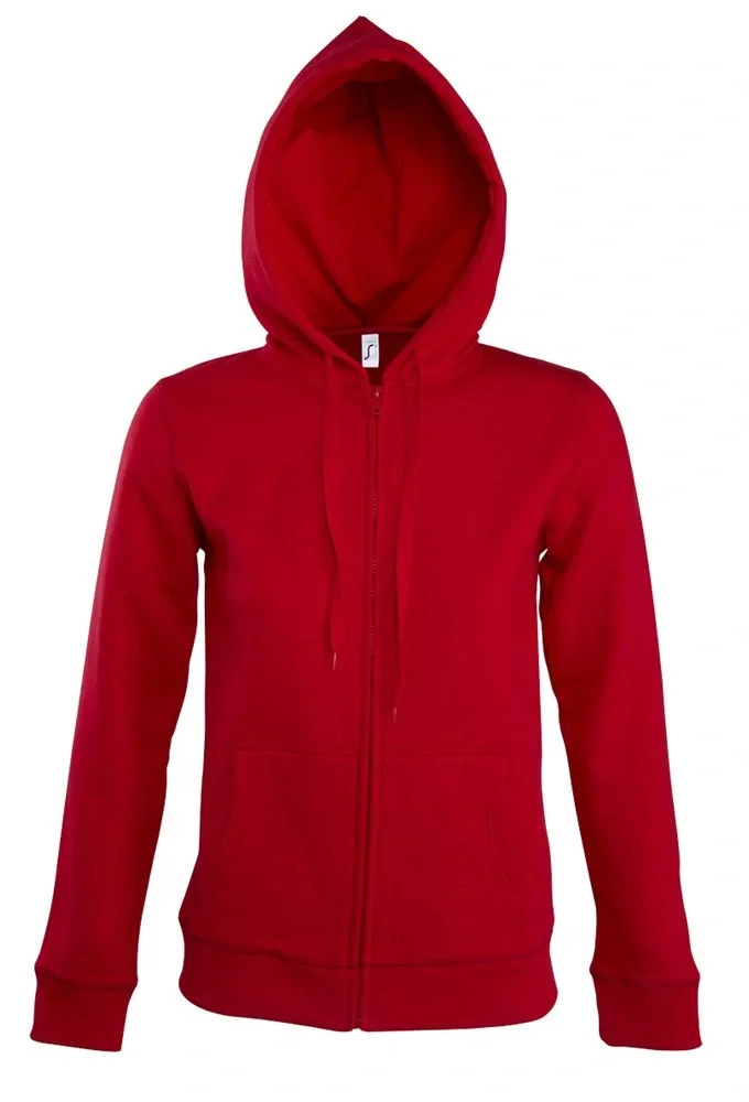 Толстовка женская на молнии с капюшоном Seven Women, красная - фото 2