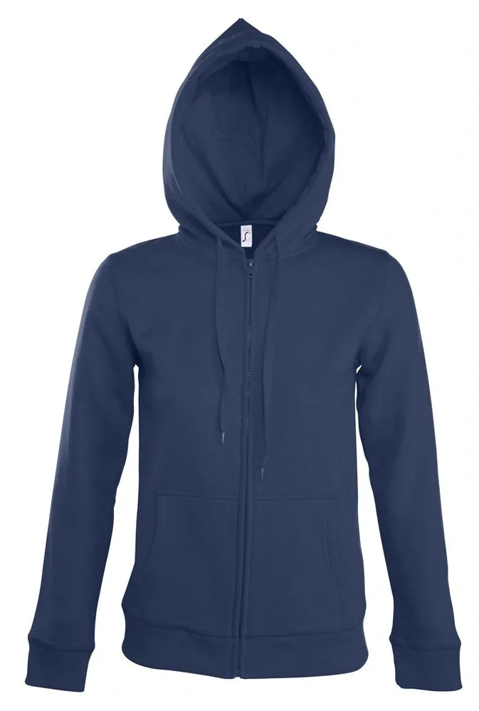 Толстовка женская на молнии с капюшоном Seven Women, темно-синяя - фото 2