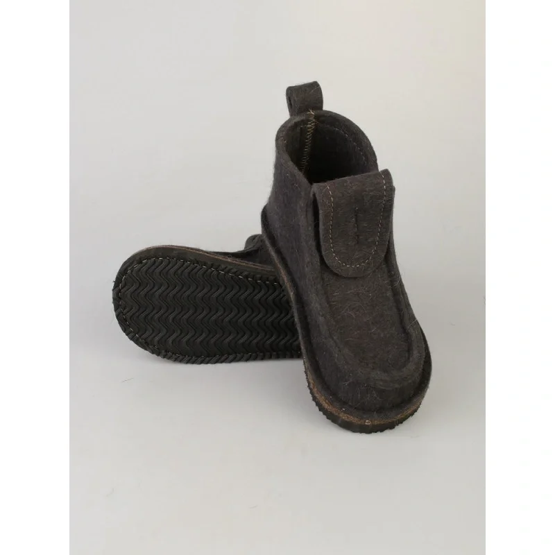 Валенки шитые "Валеши укороченные 4331" с подошвой ЭВА, графит. - фото 2