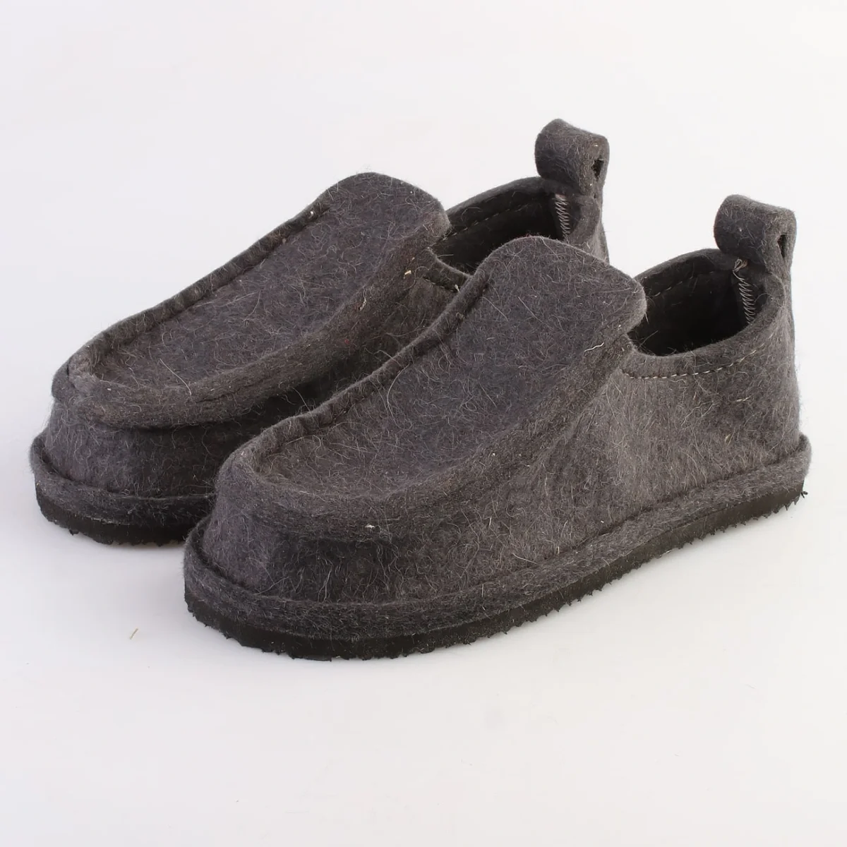 Валенки шитые женские "Валеши-мокасины 5331" с подошвой ЭВА, графит - фото 1
