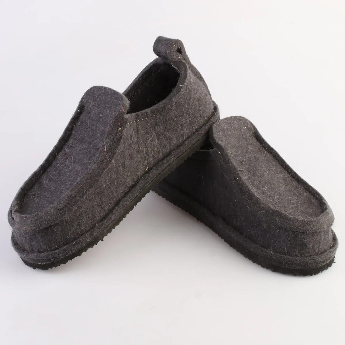 Валенки шитые женские "Валеши-мокасины 5331" с подошвой ЭВА, графит - фото 4