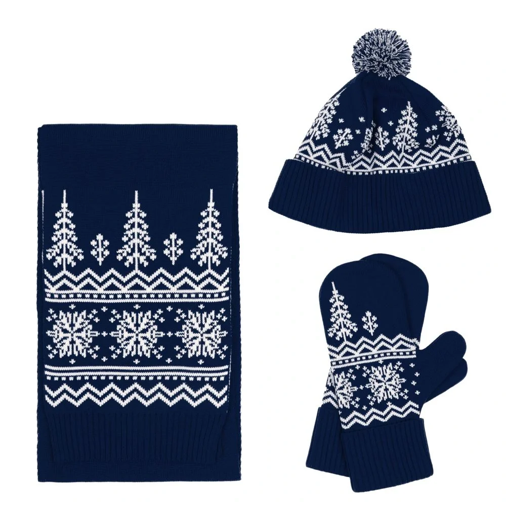 Варежки Elnik, синие с молочно-белым - фото 3