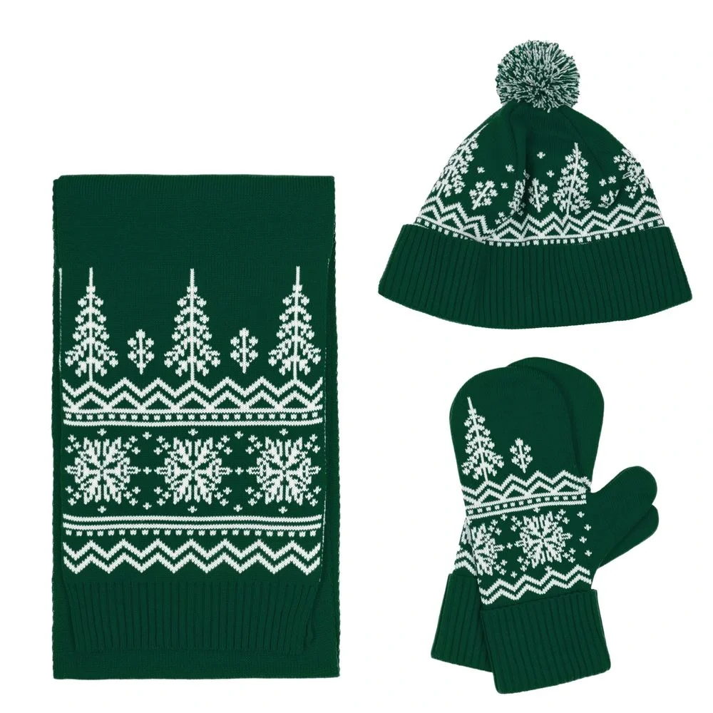 Варежки Elnik, зеленые с молочно-белым - фото 3