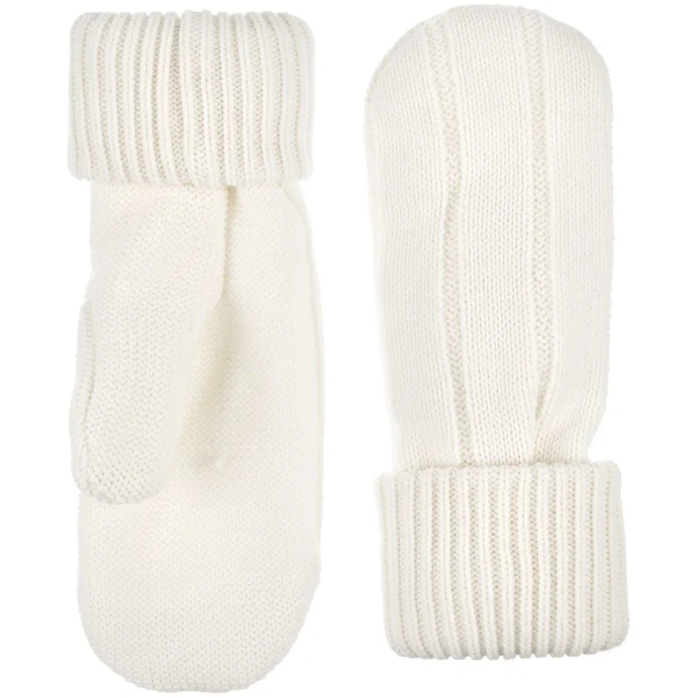 Варежки Knit Beat, белые (молочные) - фото 1