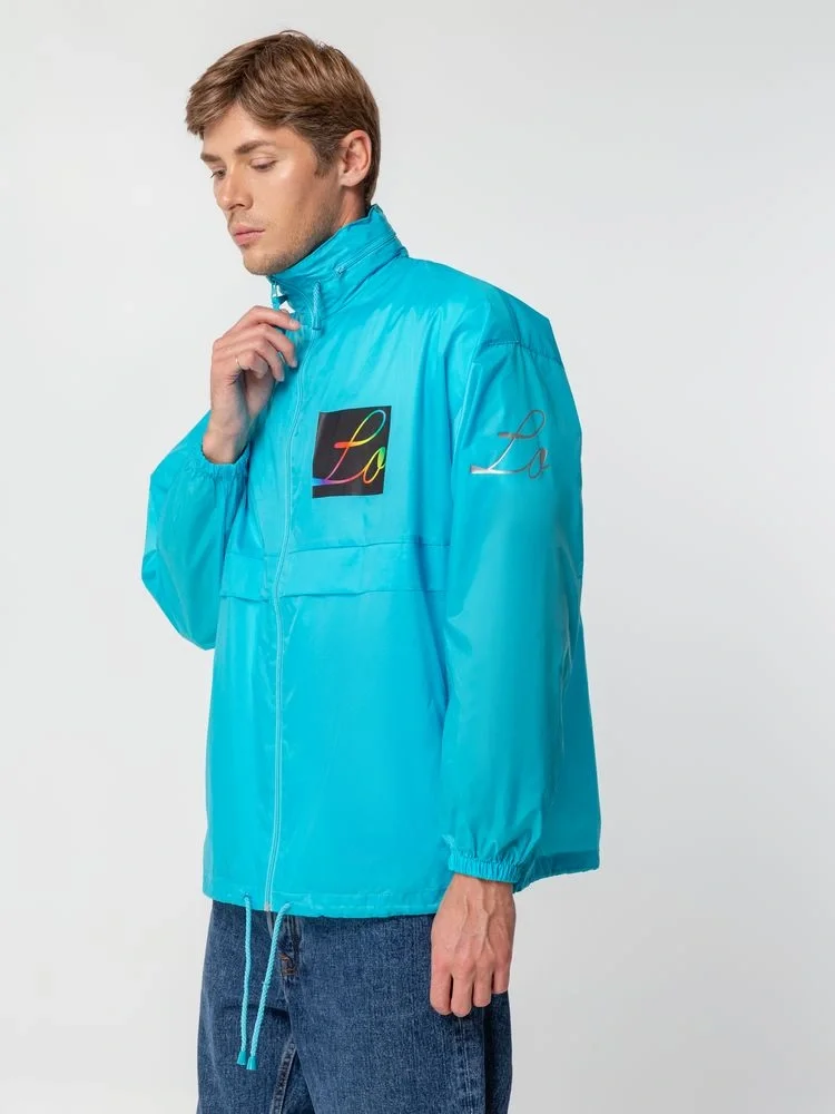 Ветровка из нейлона Surf 210, бирюзовая - фото 14