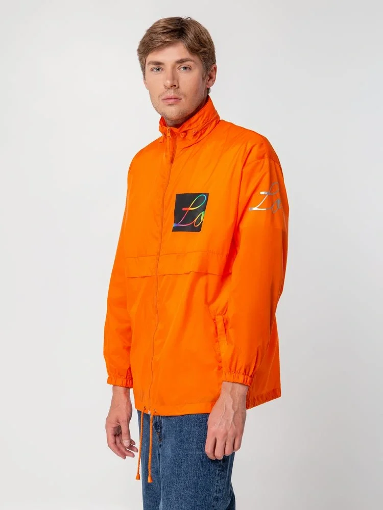 Ветровка из нейлона Surf 210, оранжевая - фото 14