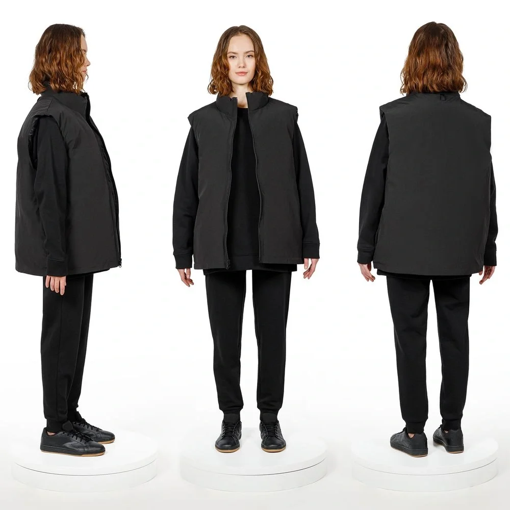 Жилет двусторонний V2, черный - фото 2