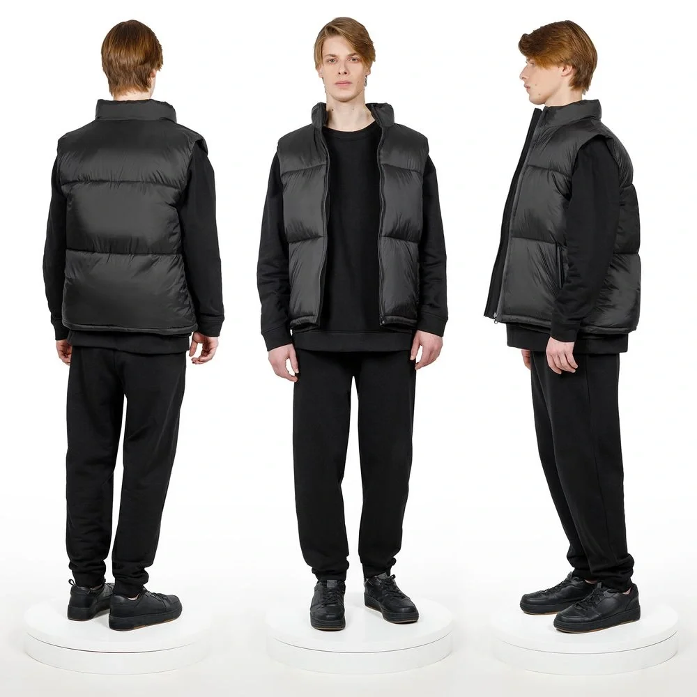 Жилет двусторонний V2, черный - фото 4