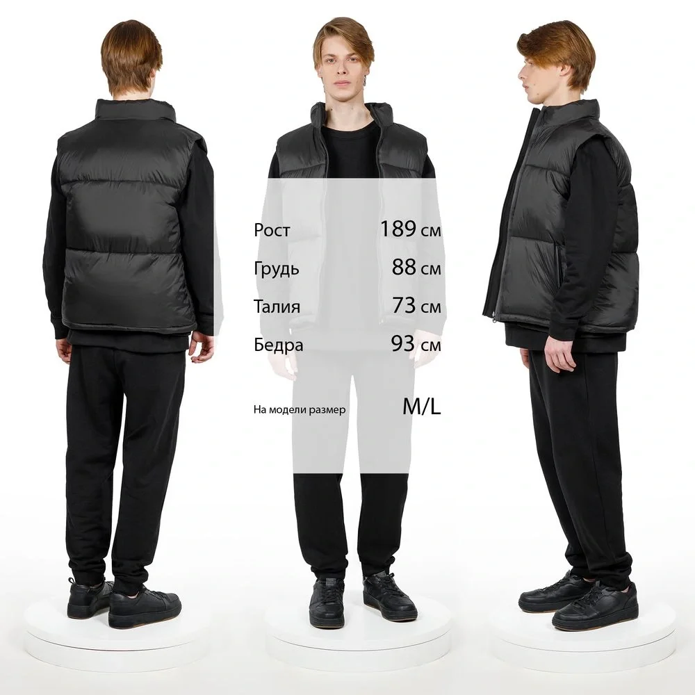 Жилет двусторонний V2, черный - фото 5