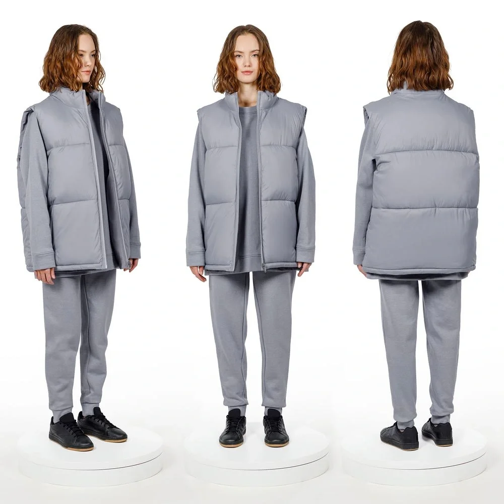 Жилет двусторонний V2, серый - фото 2