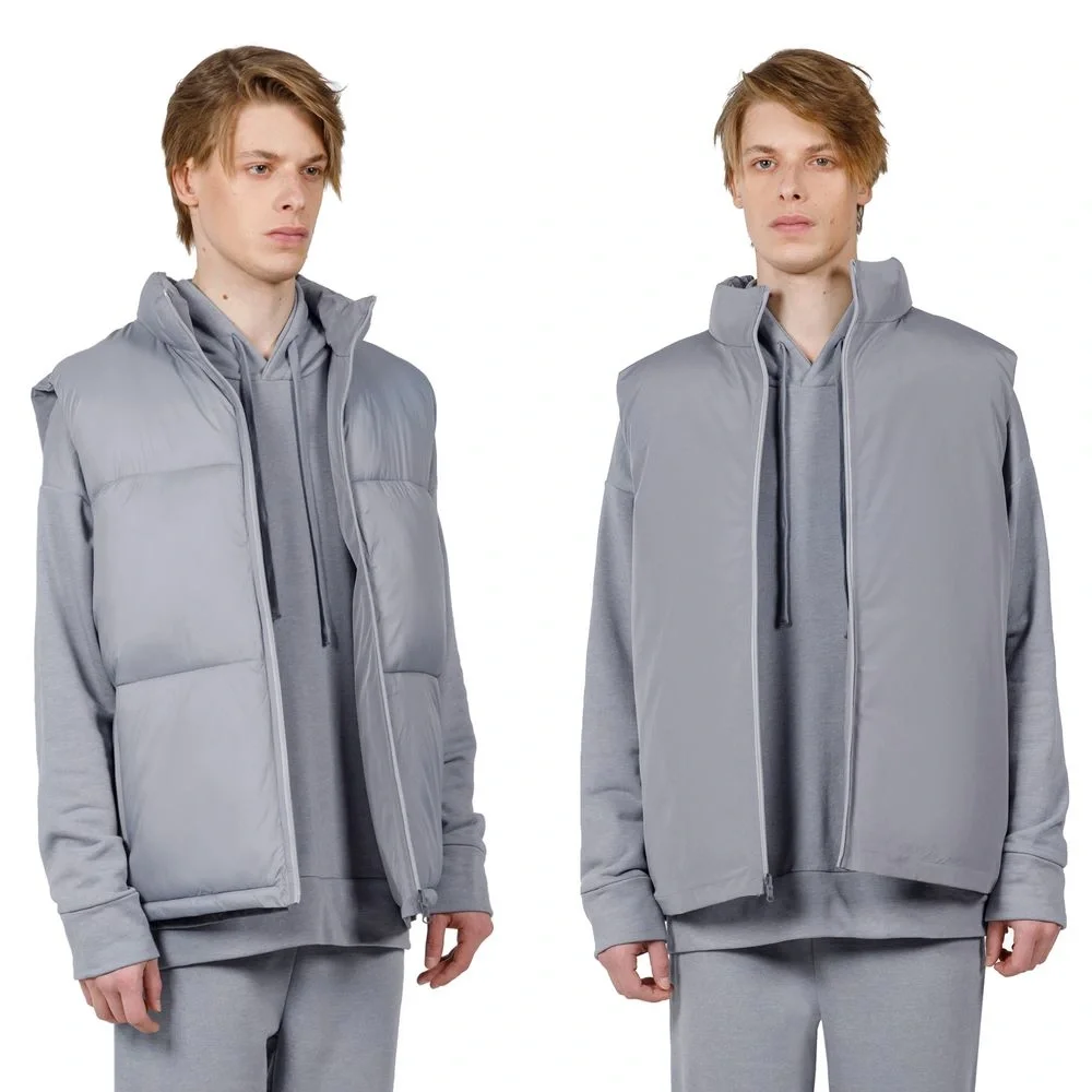 Жилет двусторонний V2, серый - фото 21