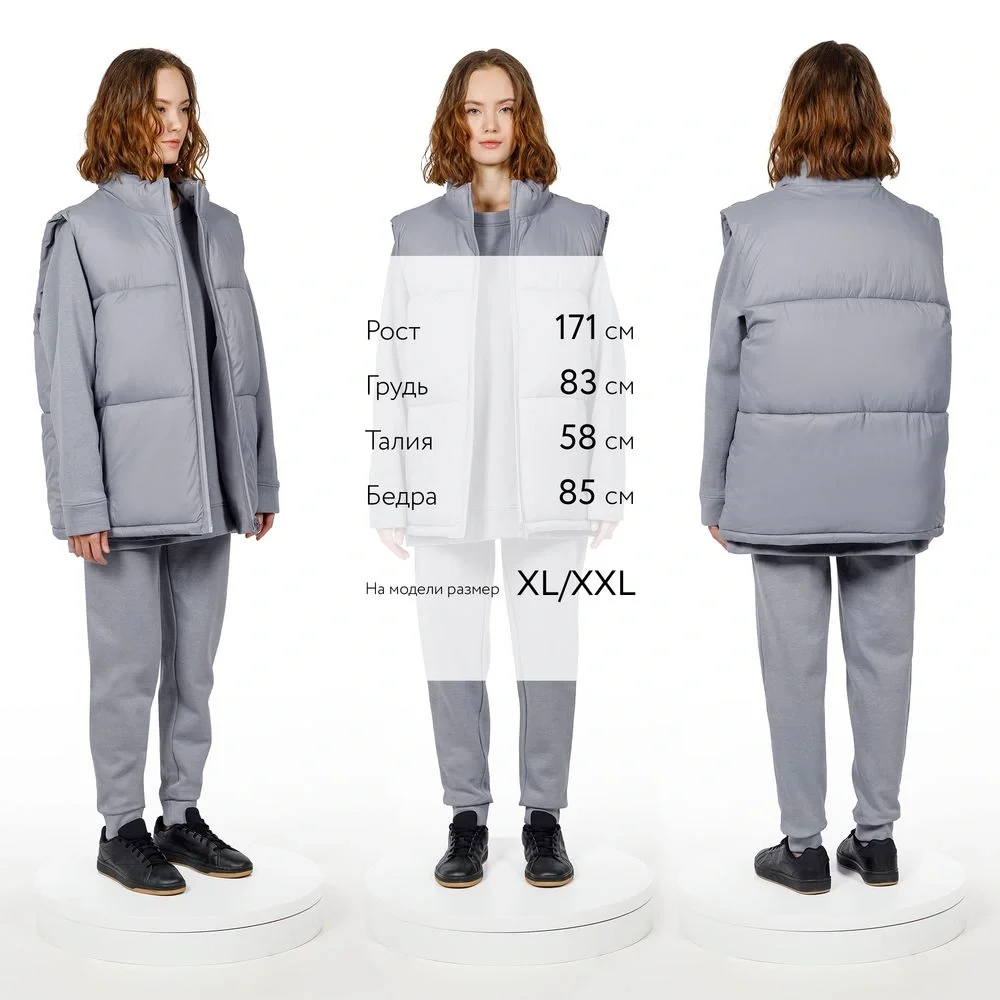 Жилет двусторонний V2, серый - фото 3