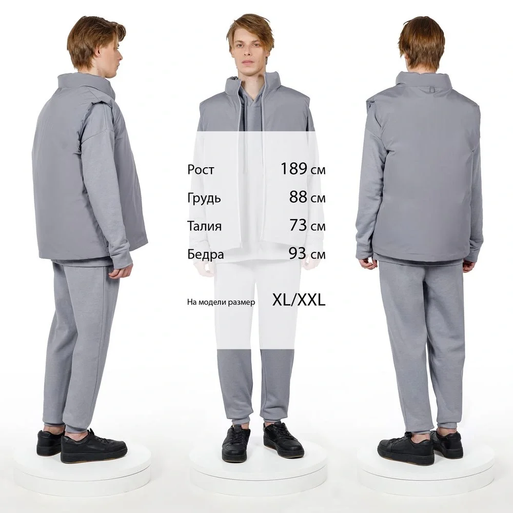 Жилет двусторонний V2, серый - фото 5