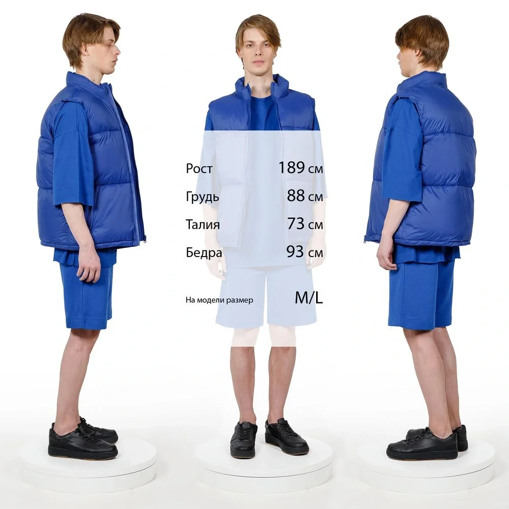 Жилет двусторонний V2, синий - фото 5