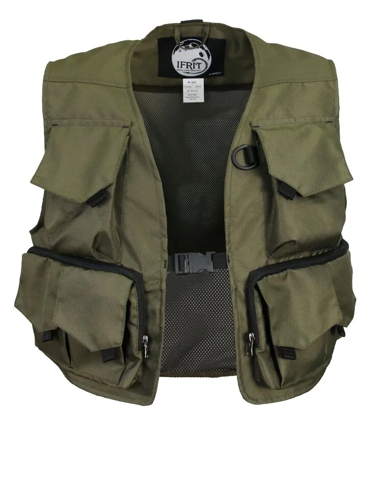 Жилет разгрузочный укороченный "IFRIT BASILISK" для рыбака, цвет хаки (Ж-422) - фото 1