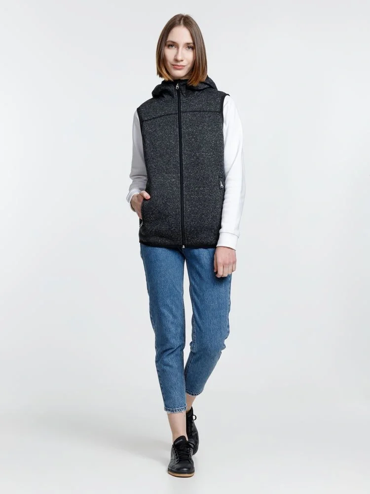 Жилет с капюшоном унисекс Gotland, черный - фото 11