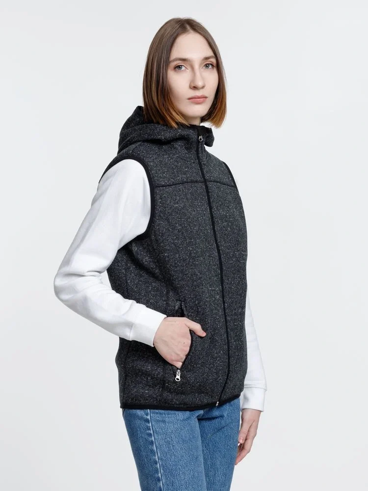 Жилет с капюшоном унисекс Gotland, черный - фото 8