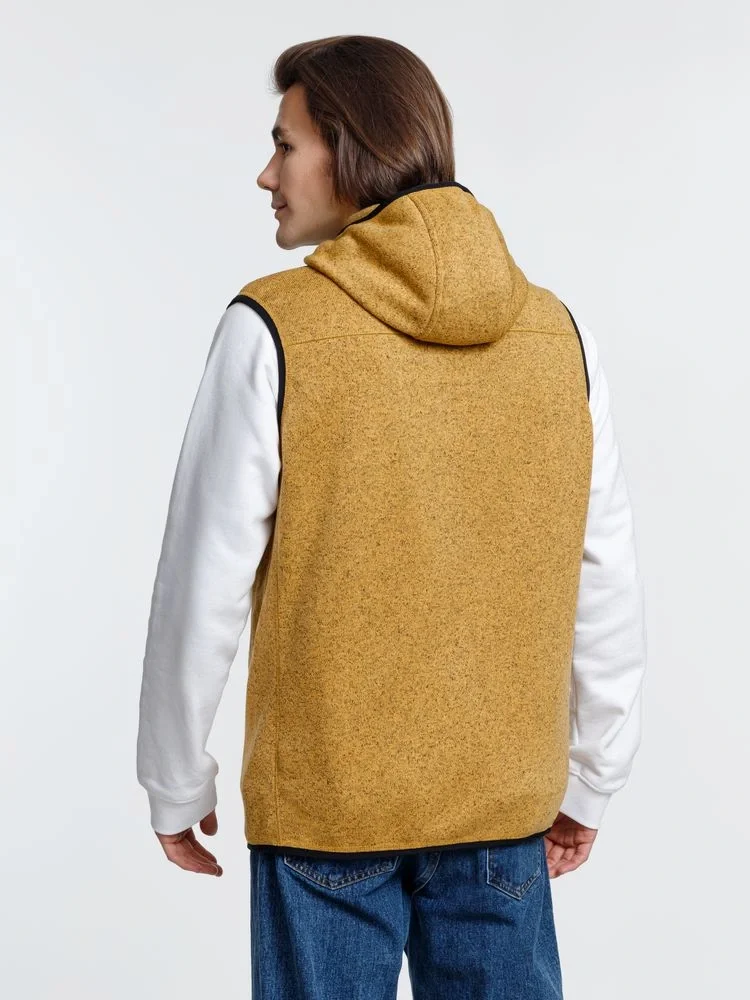 Жилет с капюшоном унисекс Gotland, горчичный - фото 9
