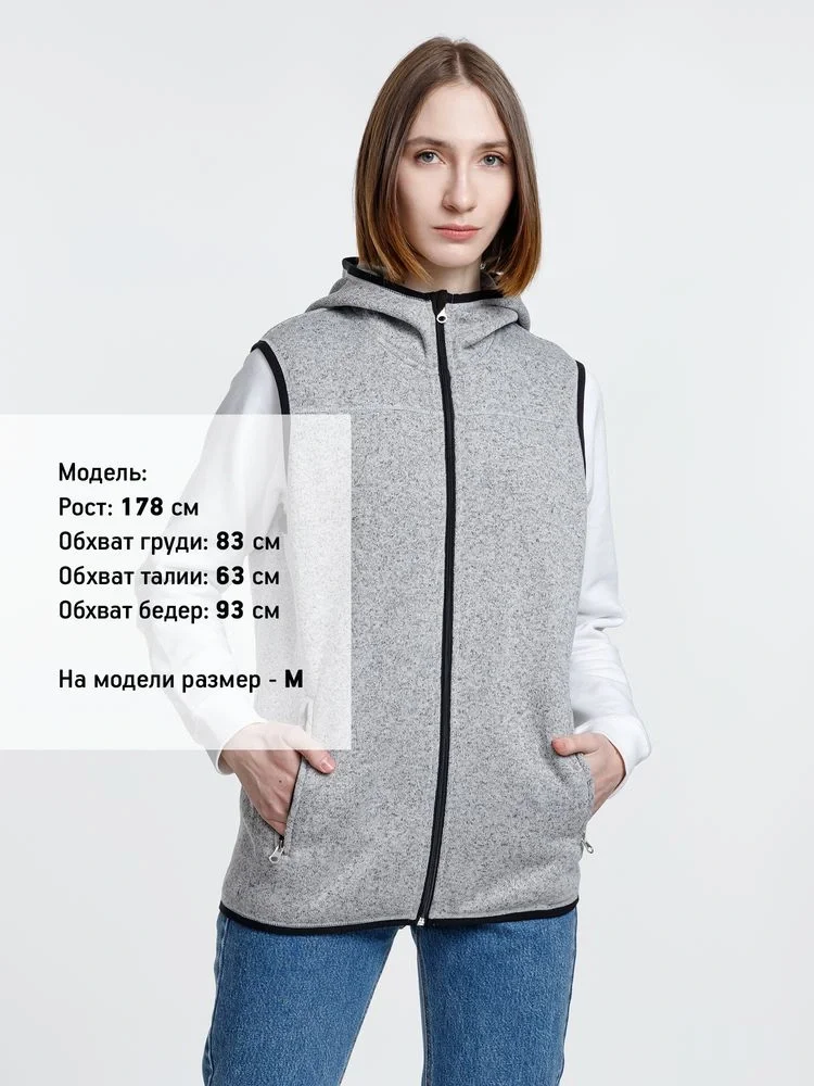 Жилет с капюшоном унисекс Gotland, серый - фото 11