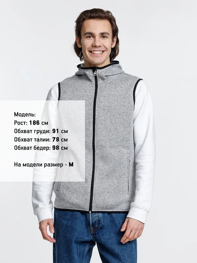 Жилет с капюшоном унисекс Gotland, серый - фото 6