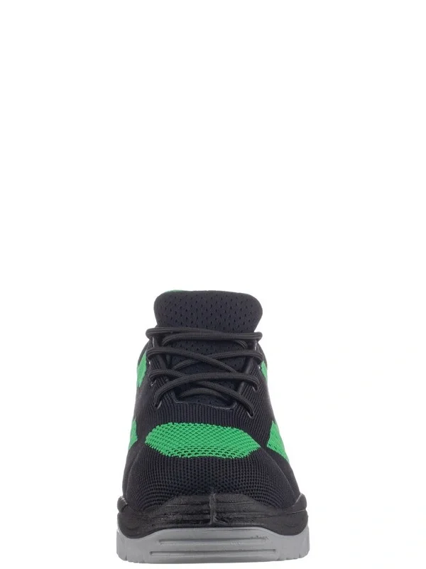 Полуботинки ВЕКТОР ПУ/ТПУ, мет.подносок, текстиль, цвет: черный/зеленый - фото 4