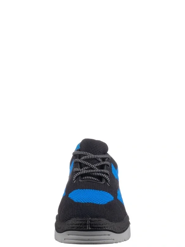 Полуботинки ВЕКТОР ПУ/ТПУ, мет.подносок, текстиль, цвет: черный/василек - фото 4