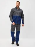 Костюм Волна (брюки+куртка) (тк.35% хлопок, 65% пэ), синий/серый - фото 3