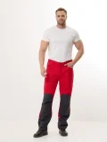 Брюки Корнет (100% хлопок), красный/серый - фото 13