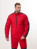 Куртка Корнет (100% хлопок), красный/серый - фото 6