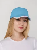 Бейсболка Honor, голубая с белым кантом - фото 7