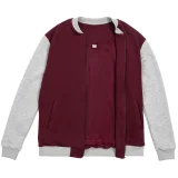 Бомбер College, бордовый - фото 6