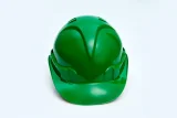 Каска защитная ЕЛАНПЛАСТ ЕВРОПА зеленая (ленточное оголовье) - фото 5