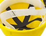 Каска защитная ЕЛАНПЛАСТ ЕВРОПА желтая (ленточное оголовье) - фото 4