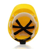 Каска защитная ЕЛАНПЛАСТ ФОРВАРД желтая (ленточное оголовье, храповый механизм) - фото 4