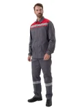 Костюм "УДАРНИК" куртка/брюки Т.СЕРЫЙ/КРАСНЫЙ - фото 12