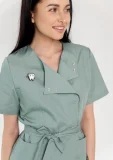 Костюм медицинский женский "Элана" (тк. тиси) зеленый РАСПРОДАЖА 40% - фото 5