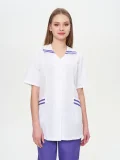 Костюм женский "Сфера" белый с лиловым СКИДКА 20% - фото 1