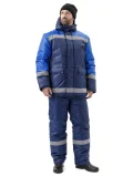 Костюм зимний "Скандин-СОП" куртка/полукомб. цвет: т.синий/василек - фото 5