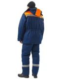 Костюм зимний "ВЬЮГА" куртка/полукомб. цвет: т.синий/оранжевый - фото 8